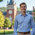 maxwell schwanz from app state honored as the recipient of the prestigious rick bonnell memorial scholarship, recognizing outstanding achievement and dedication.